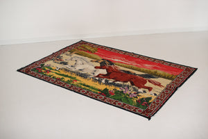 Vintage Art Horses Rug