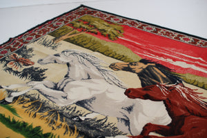 Vintage Art Horses Rug