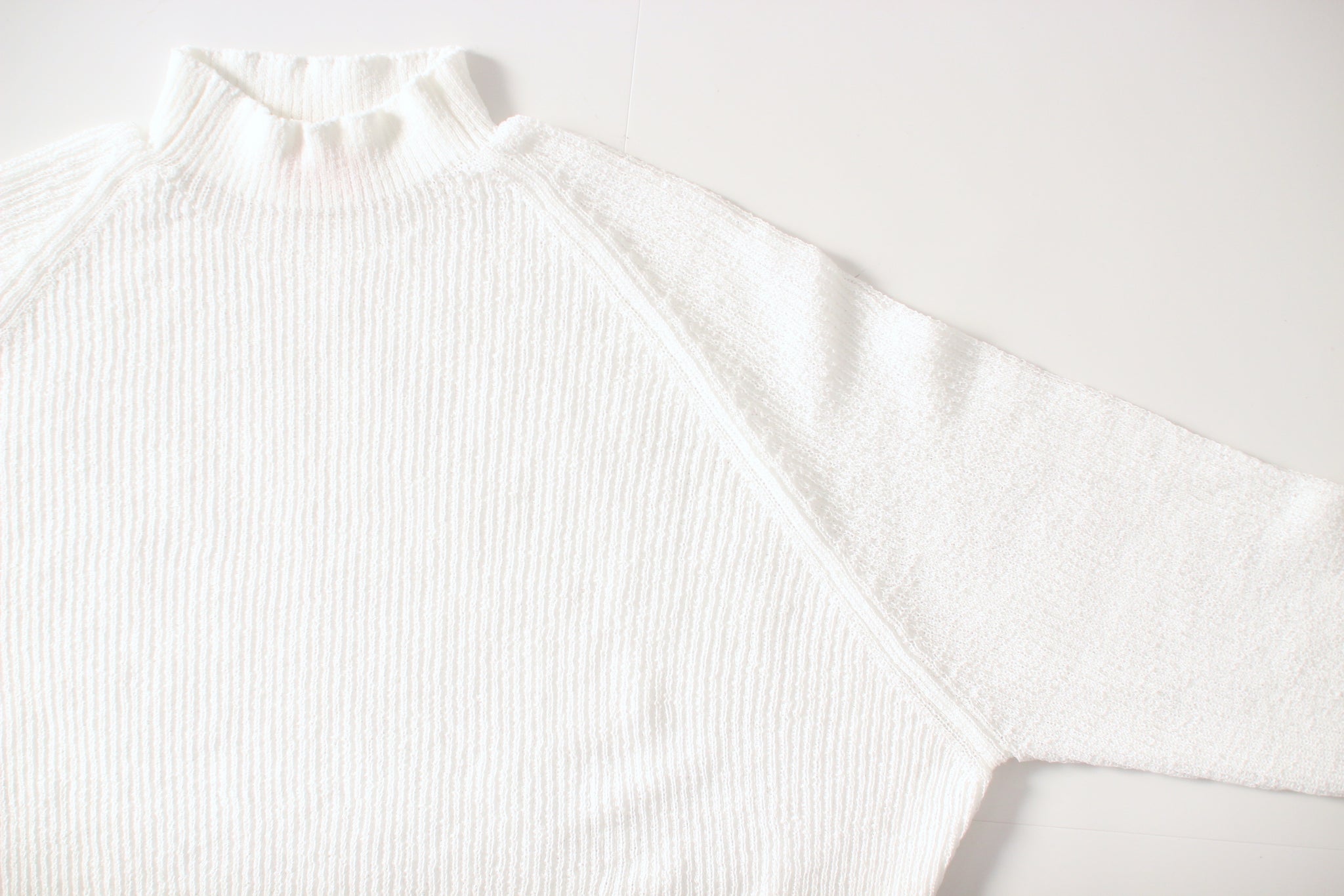 #094 RIB HIGH NECK SUMMER SWEATER