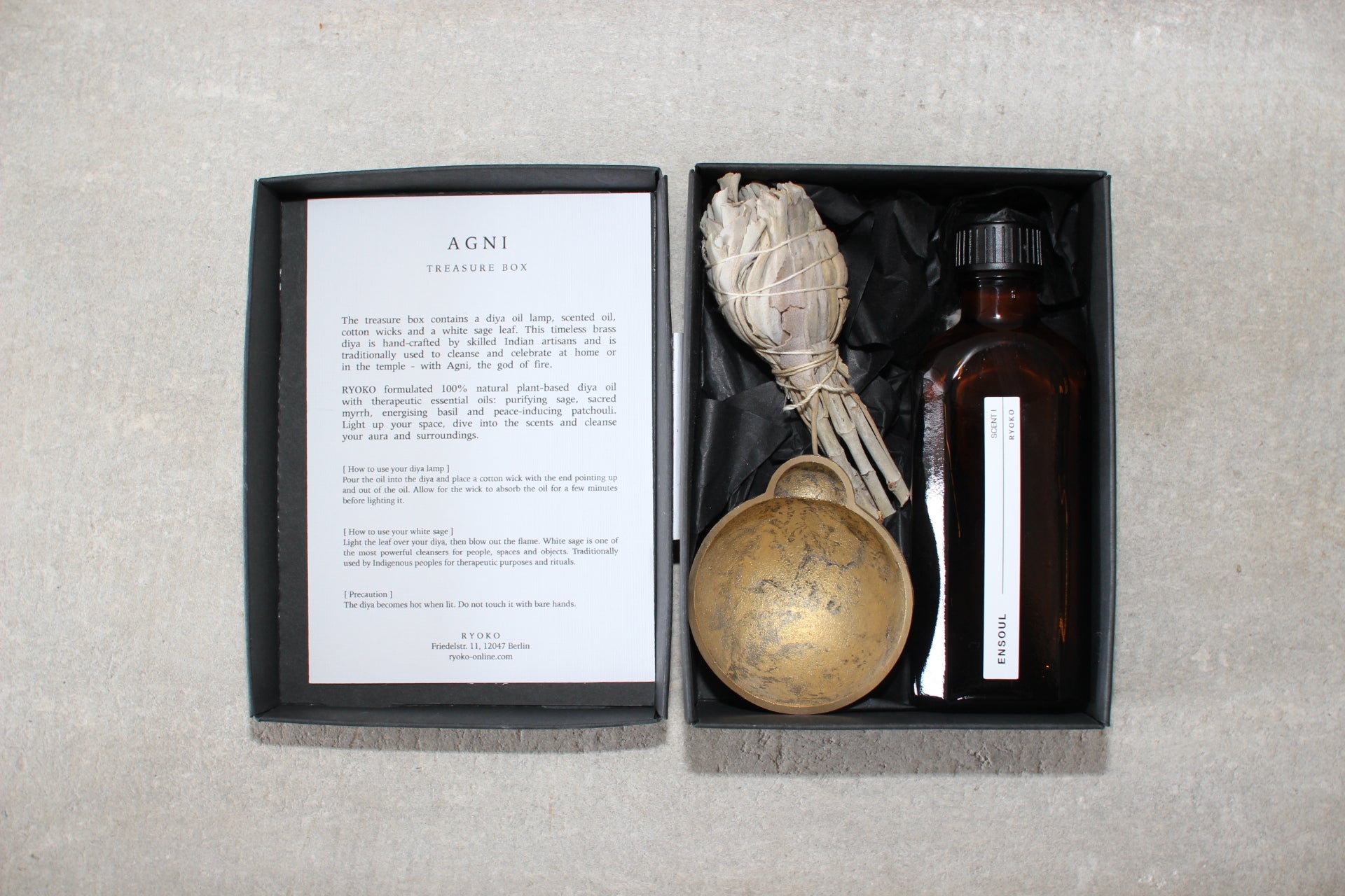 RYOKO / AGNI : OIL LAMP TREASURE BOX