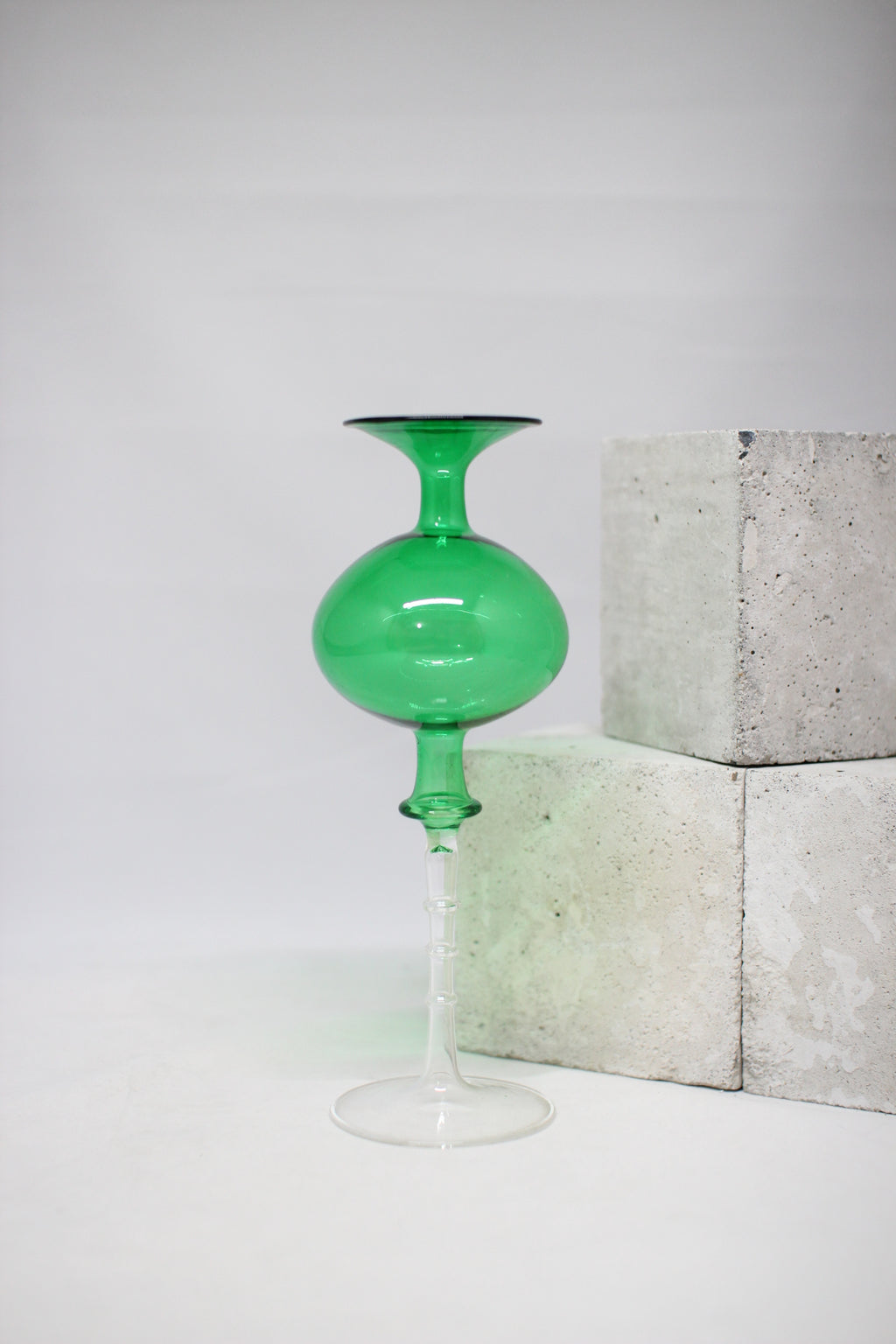 SOLD Lauscha Glass / VASE / Green - 2
